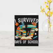 I Survived 67 Day Of School Funny Kids Boys Six Se Karte (Gelbe Blume)