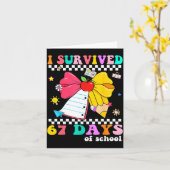 I Survived 67 Day Of School Notebook Teachers And Karte (Gelbe Blume)