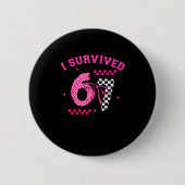 I Survived 67 Days Leopard Checkered 67 Kindergart Button (Vorderseite)