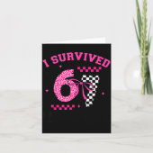 I Survived 67 Days Leopard Checkered 67 Kindergart Karte (Vorderseite)