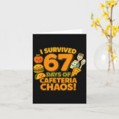 I Survived 67 Days Of Cafeteria Chaos 67 Meme Lunc Karte (Gelbe Blume)