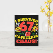 I Survived 67 Days Of Cafeteria Chaos 67 Meme Lunc Karte (Gelbe Blume)