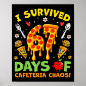 I Survived 67 Days Of Cafeteria Chaos Funny Boy Gi Poster (Vorne)