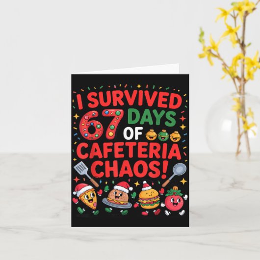 I Survived 67 Days Of Cafeteria Chaos In Lunch Lad Karte (Gelbe Blume)