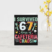 I Survived 67 Days Of Cafeteria Chaos Lunch Lady S Karte (Gelbe Blume)