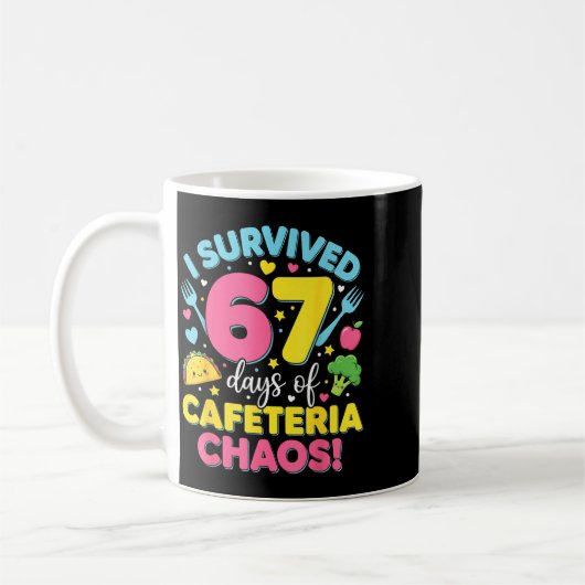 I Survived 67 Days Of Cafeteria Chaos Meme  Kaffeetasse (Links)