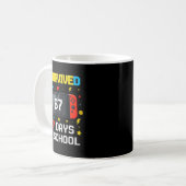 I Survived 67 Days Of School 67 Funny Teacher Squa Kaffeetasse (Vorderseite Links)