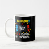 I Survived 67 Days Of School 67 Funny Teacher Squa Kaffeetasse (Links)