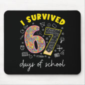 I Survived 67 Days Of School 67 Meme Rainbow Math  Mousepad (Vorne)