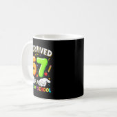 I Survived 67 Days Of School 67 Six Seven Teachers Kaffeetasse (Vorderseite Links)