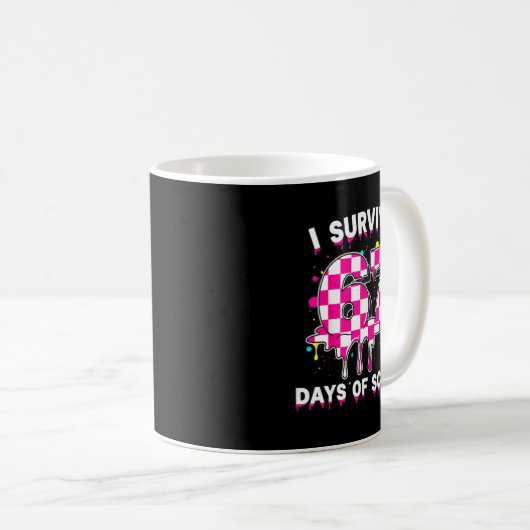 I Survived 67 Days Of School 67 Teachers Students Kaffeetasse (VorderseiteRechts)