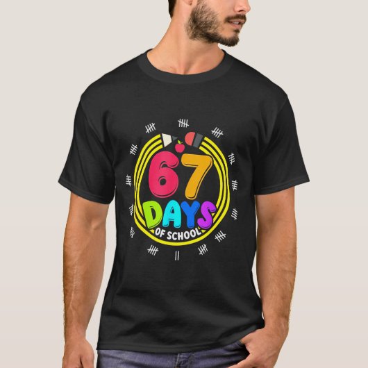 I Survived 67 Days Of School 6 7 Meme Z Gen T-Shirt (Vorderseite)