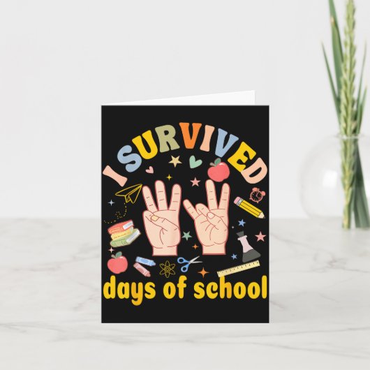 I Survived 67 Days Of School American Sign Languag Karte (Vorderseite)