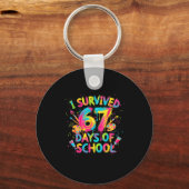 I Survived 67 Days Of School Art School Teachers G Schlüsselanhänger (Vorderseite)