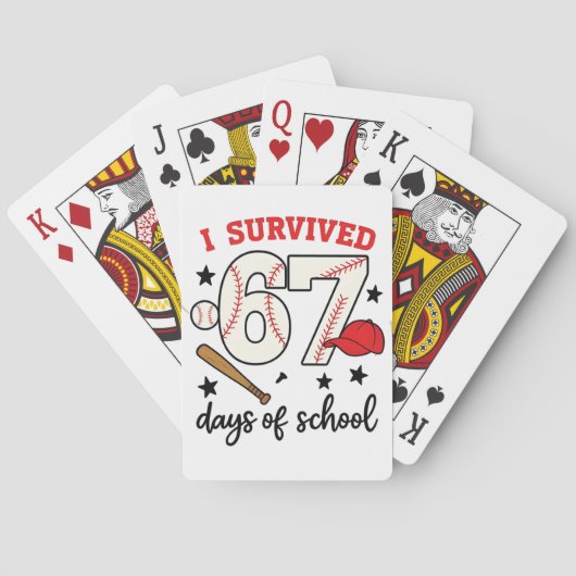 I Survived 67 Days of School Baseball Sport 100   Spielkarten (Rückseite)