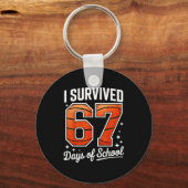 I Survived 67 Days Of School Basketball Six Seven Schlüsselanhänger (Vorderseite)