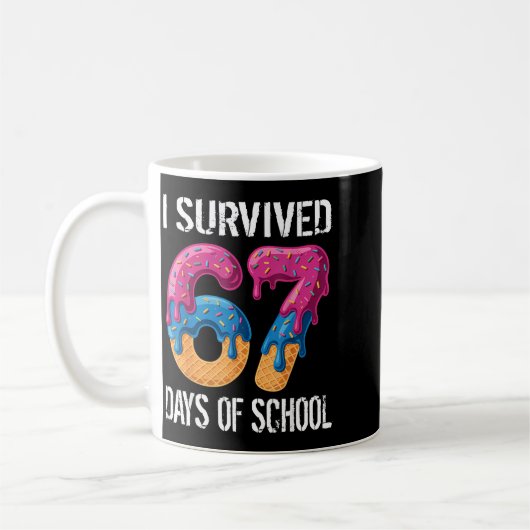 I Survived 67 Days Of School Boys Ice Cream Drip T Kaffeetasse (Links)
