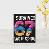 I Survived 67 Days Of School Boys Ice Cream Drip T Karte (Gelbe Blume)