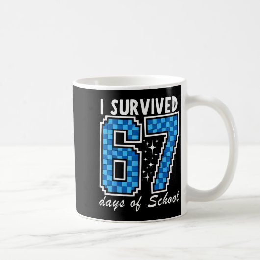 I Survived 67 Days Of School Boys Kids 100 Days Of Kaffeetasse (Rechts)