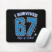I Survived 67 Days Of School Boys Kids 100 Days Of Mousepad (Mit Mouse)