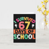 I Survived 67 Days Of School Bruh Students Six Sev Karte (Gelbe Blume)