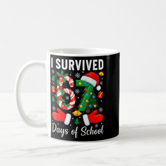 I Survived 67 Days Of School Candy Cane Christmas  Kaffeetasse (Links)