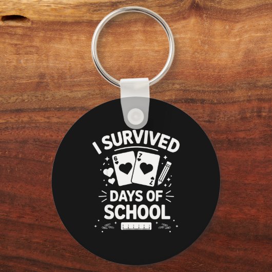 I Survived 67 Days Of School Cards Teachers Studen Schlüsselanhänger (Vorderseite)
