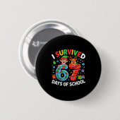I Survived 67 Days Of School Christmas Candy Cane Button (Vorne & Hinten)