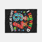 I Survived 67 Days Of School Christmas Candy Cane Fleecedecke (Vorderseite (Horizontal))