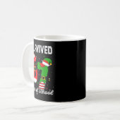 I Survived 67 Days Of School Christmas Candy Cane  Kaffeetasse (Vorderseite Links)