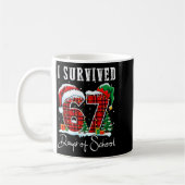 I Survived 67 Days Of School Christmas Candy Cane  Kaffeetasse (Links)