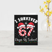 I Survived 67 Days Of School Christmas Candy Cane Karte (Gelbe Blume)