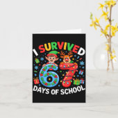 I Survived 67 Days Of School Christmas Candy Cane Karte (Gelbe Blume)