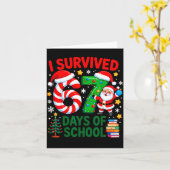 I Survived 67 Days Of School Christmas Candy Cane  Karte (Gelbe Blume)