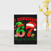 I Survived 67 Days Of School Christmas Candy Cane Karte (Gelbe Blume)