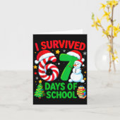 I Survived 67 Days Of School Christmas Candy Cane  Karte (Gelbe Blume)
