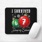 I Survived 67 Days Of School Christmas Candy Cane Mousepad (Mit Mouse)