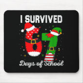 I Survived 67 Days Of School Christmas Candy Cane  Mousepad (Vorne)