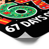 I Survived 67 Days Of School Christmas Candy Cane  Poster (Ecke)