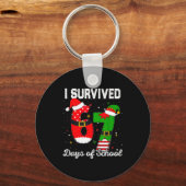 I Survived 67 Days Of School Christmas Candy Cane  Schlüsselanhänger (Vorderseite)
