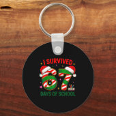 I Survived 67 Days Of School Christmas Candy Cane Schlüsselanhänger (Vorderseite)