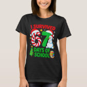 I Survived 67 Days Of School Christmas Candy Cane  T-Shirt (Vorderseite)