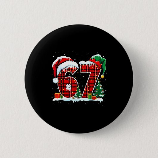 I Survived 67 Days Of School Christmas Funny Teach Button (Vorderseite)