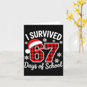 I Survived 67 Days Of School Christmas  Karte (Gelbe Blume)