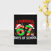I Survived 67 Days Of School Christmas Karte (Gelbe Blume)