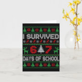I Survived 67 Days Of School Christmas Meme Six Se Karte (Gelbe Blume)