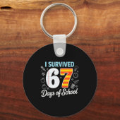 I Survived 67 Days Of School Cl Paper Meme Schlüsselanhänger (Vorderseite)