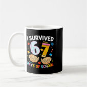 I Survived 67 Days Of School Cool Teacher Design Kaffeetasse (Links)
