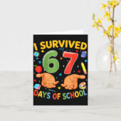 I Survived 67 Days Of School Cool Teacher Design  Karte (Gelbe Blume)