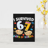 I Survived 67 Days Of School Cool Teacher Design Karte (Gelbe Blume)